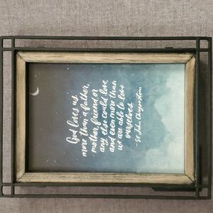 Home decor frame factory artwork St John Chrysostom quote brown blue rus…